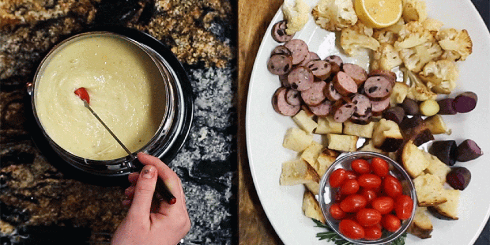 Classic cheese fondue