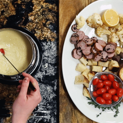 Cheese fondue|Cheese fondue