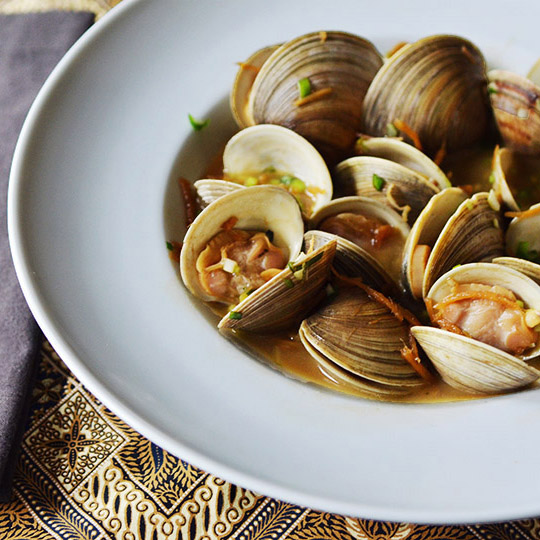 Manila Clams with Soy Butter