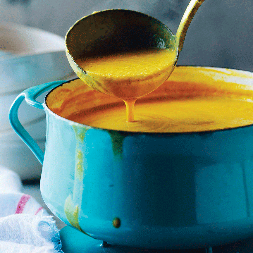 Coconut Cauliflower Soup with Ginger & Turmeric Andrew Zimmern