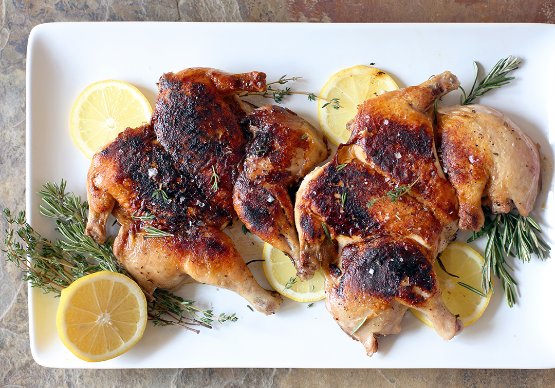 Cornish Hens Under a Brick - Andrew Zimmern