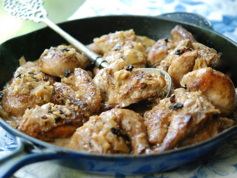 Andrew Zimmern's Recipe for Cornish Hens with Apples