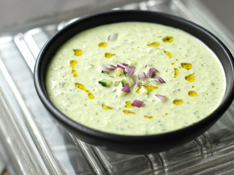 |Cold Cucumber Soup with Yogurt and Dill