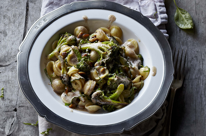 Curtis Stone's Orecchiette with Brown Butter, Broccoli, Pine Nuts & Basil - Andrew Zimmern