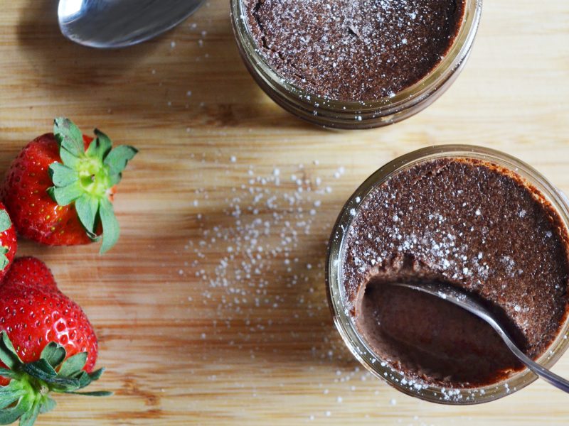 Andrew Zimmern's recipe for chocolate pot de creme