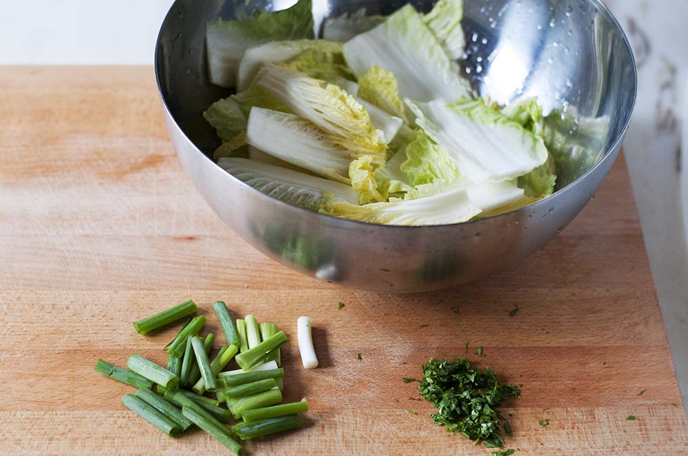 Making kimchi