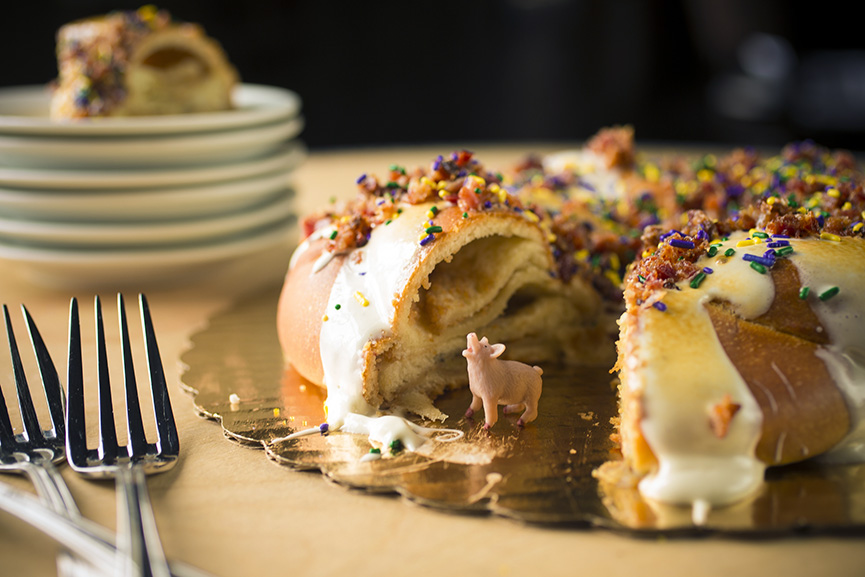 Donald Link's "Elvis" King Cake - Andrew Zimmern