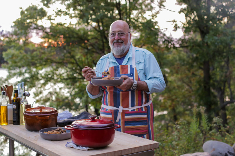 Andrew Zimmern cooks wild hog vindaloo on this episode of Filed to Fire. 