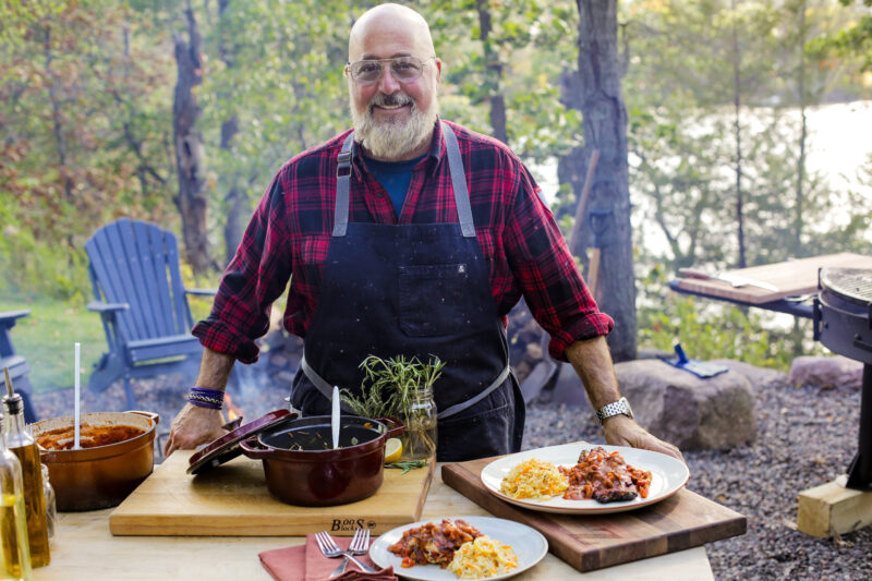 Andrew Zimmern cooks grilled redfish with crawfish sauce piquant.