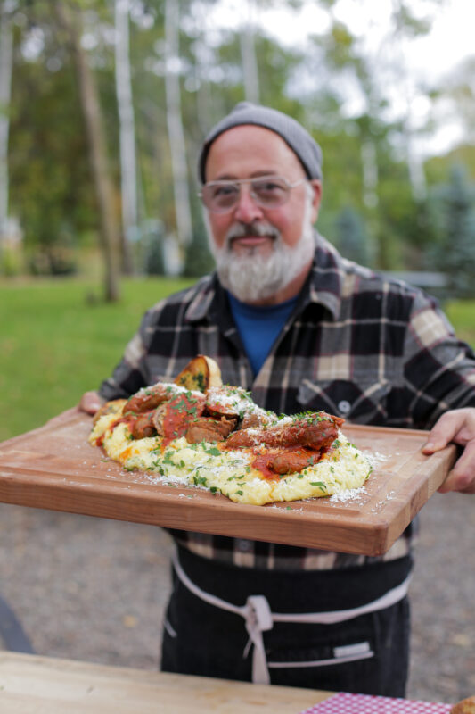 Andrew Zimmern cooks nilgai on Field to Fire.