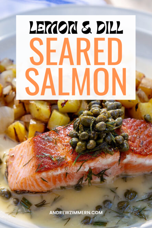 Cast Iron Skillet Lemon Garlic Salmon - Over The Fire Cooking