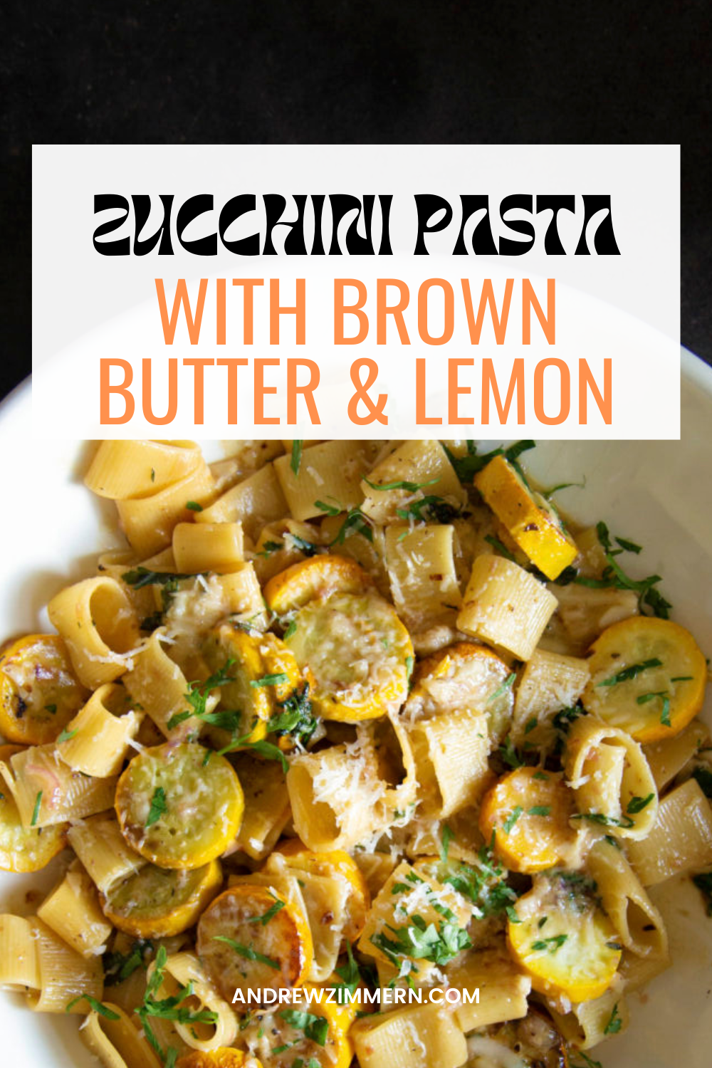 A fresh and bright pasta dish that tastes like summer, made with seasonal summer squash/zucchini.