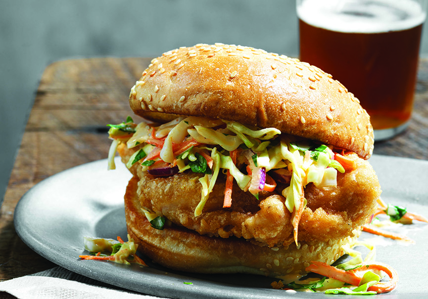 Beer-Battered Chicken Sandwich - Andrew Zimmern
