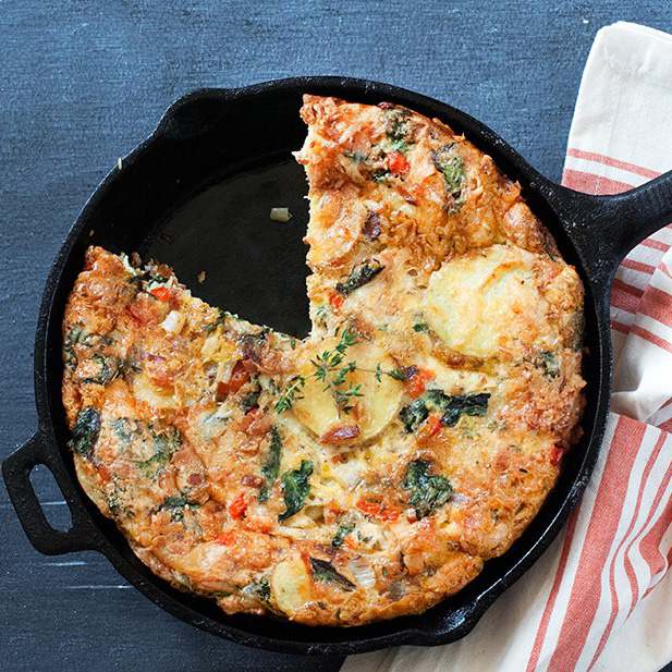 Frittata Rustica with Mixed Vegetables & Manchego