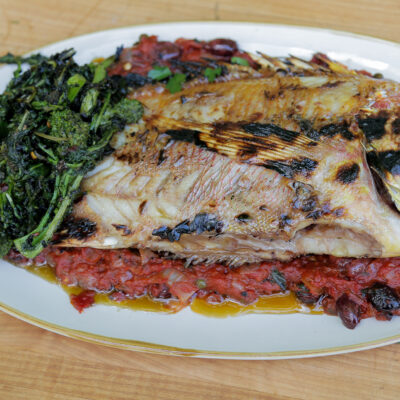 Andrew Zimmern's Grilled Fish Puttanesca