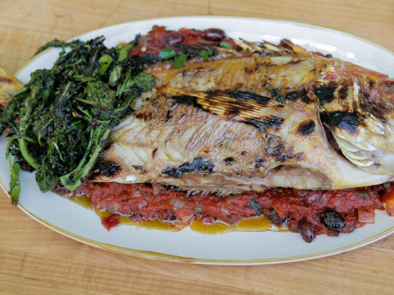 Andrew Zimmern's Grilled Fish Puttanesca