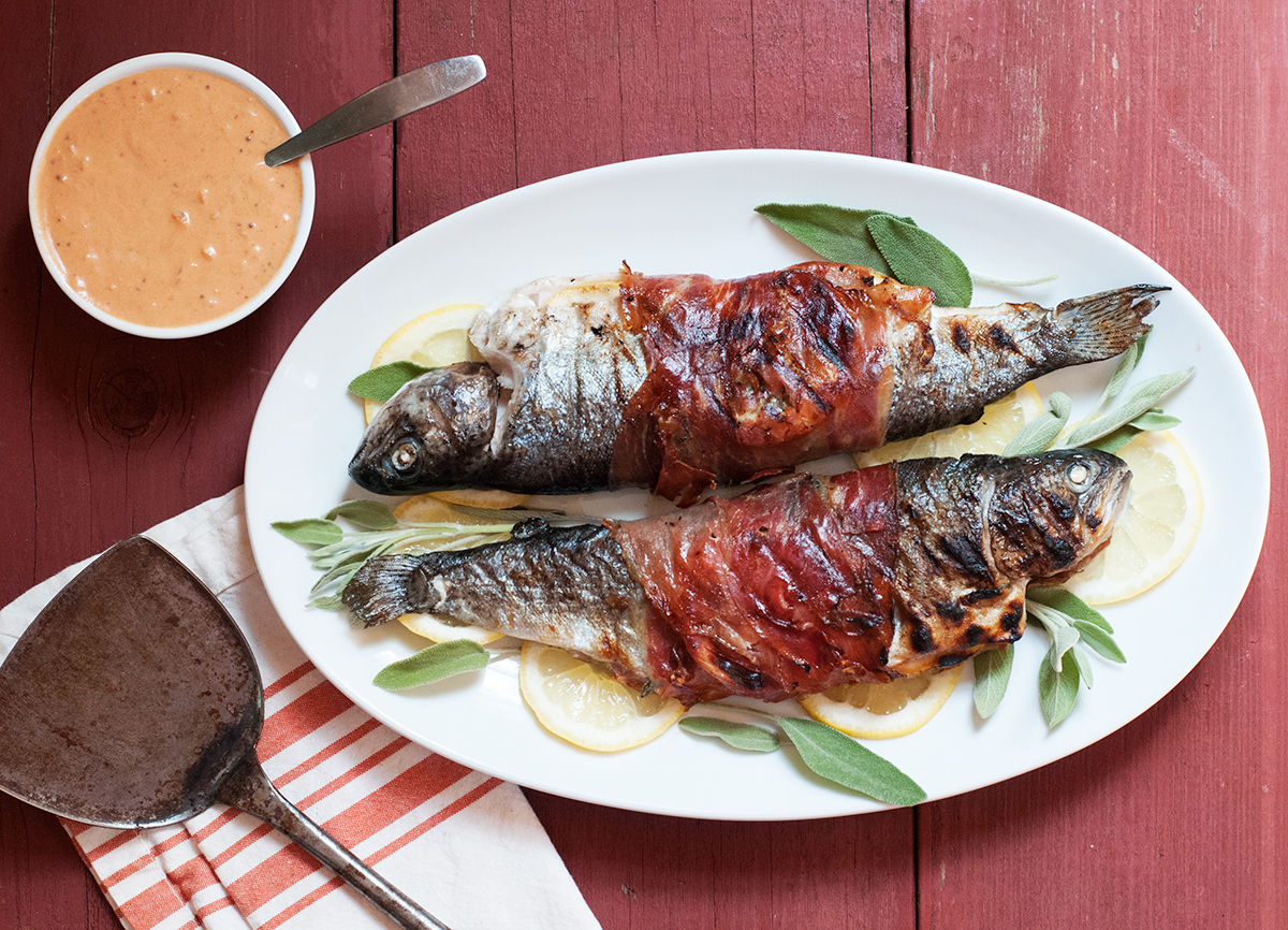 Andrew Zimmern Cooks: Grilled Prosciutto-Wrapped Trout - Andrew Zimmern
