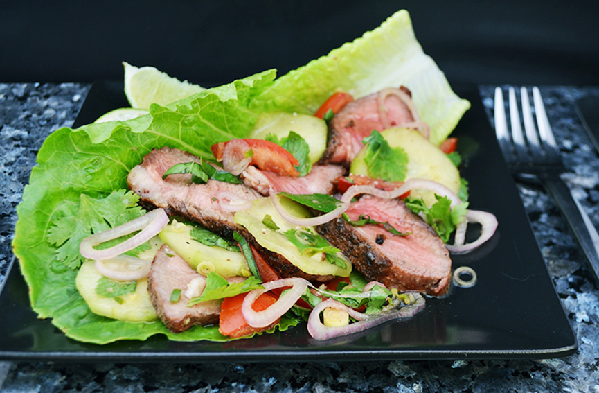 Grilled Beef Salad Andrew Zimmern