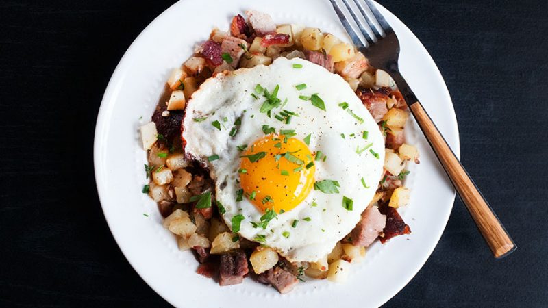 Hash with Ham & Apples