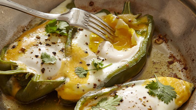 Eggs in Pepper Boats