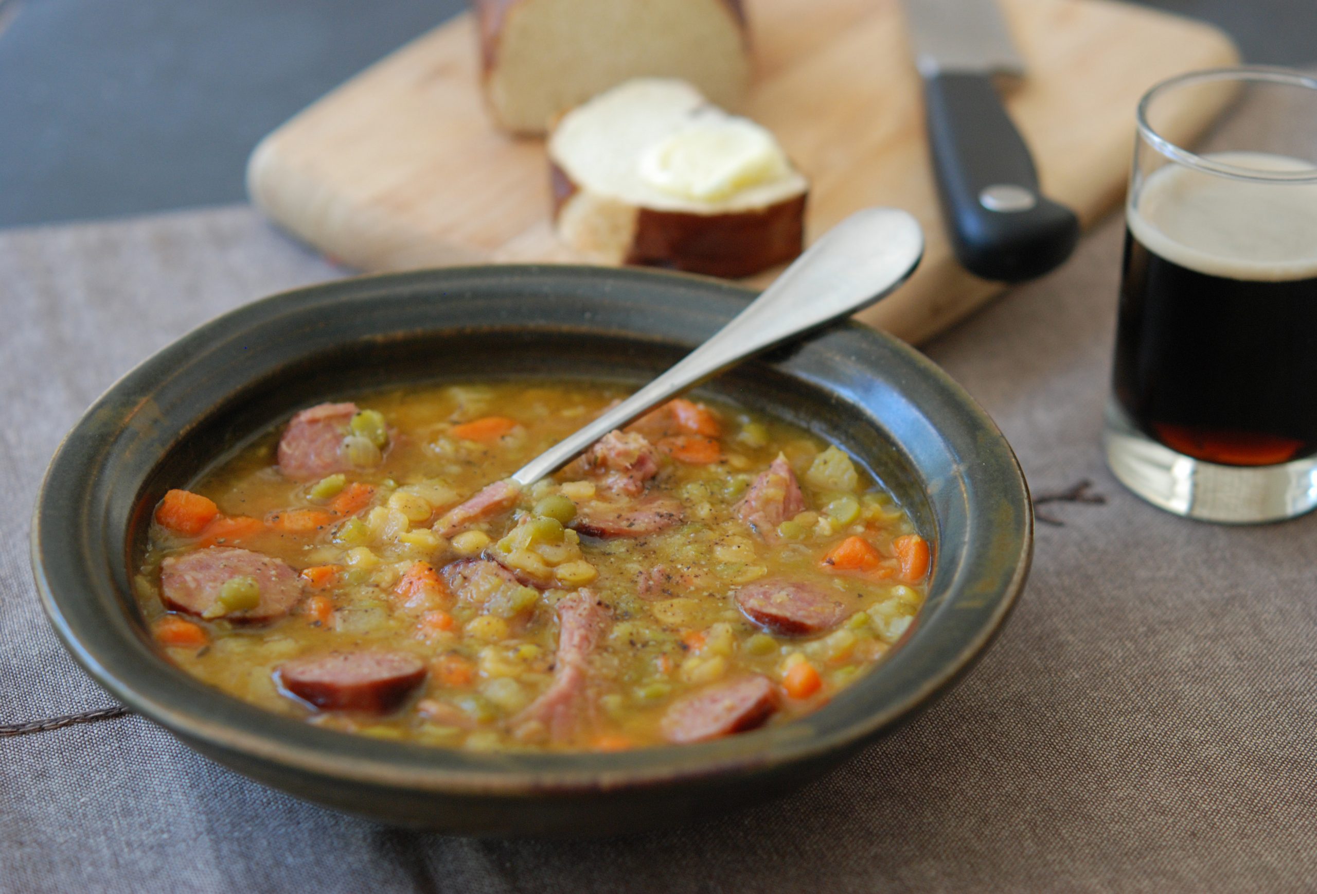 Andrew Zimmern Cooks Kielbasa Split Pea Soup Andrew Zimmern