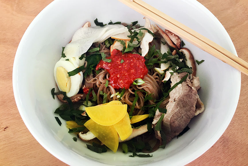 Culinary Literacy, Korea: Iced Noodles with Chiles & Poached Beef - Andrew Zimmern