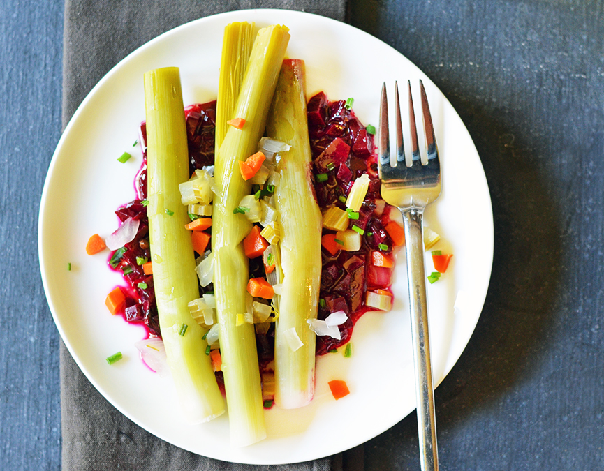 leeks-vinaigrette-with-beets-andrew-zimmern