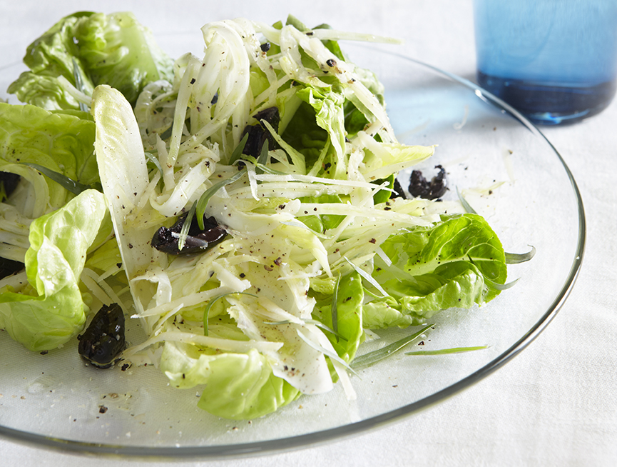 Butter Lettuce & Shaved Fennel Salad Andrew Zimmern
