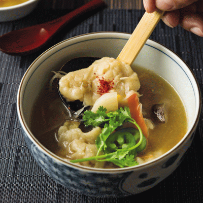 Morimoto's Japanese-style Chicken & Dumpling Soup