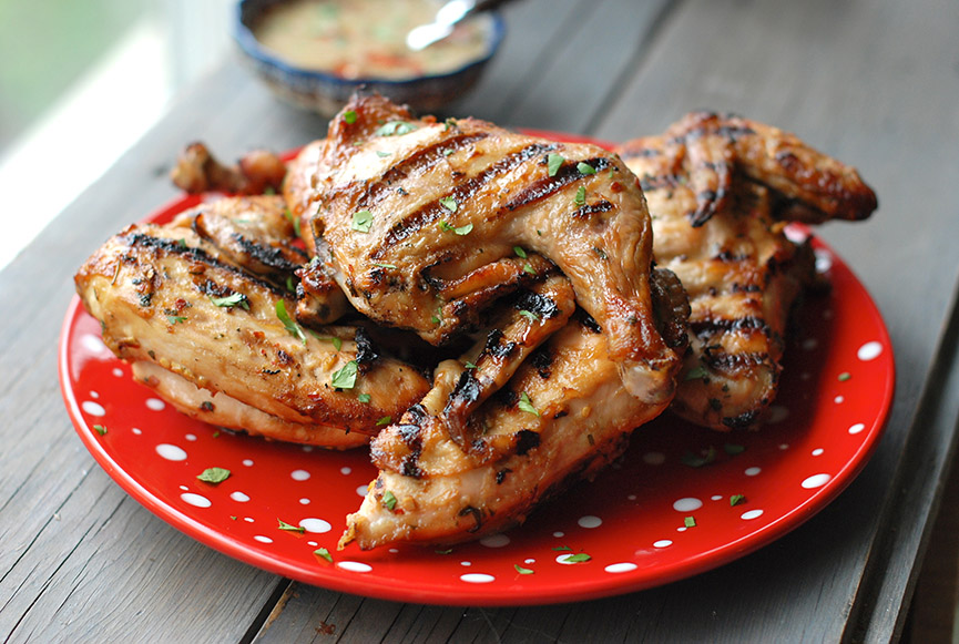 Grilled Peanut-Lime Cornish Hens - Andrew Zimmern