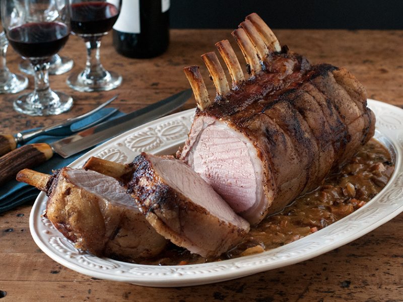 Roasted Rack of Pork with Mustard & Apricots|Rack of Pork Loin|