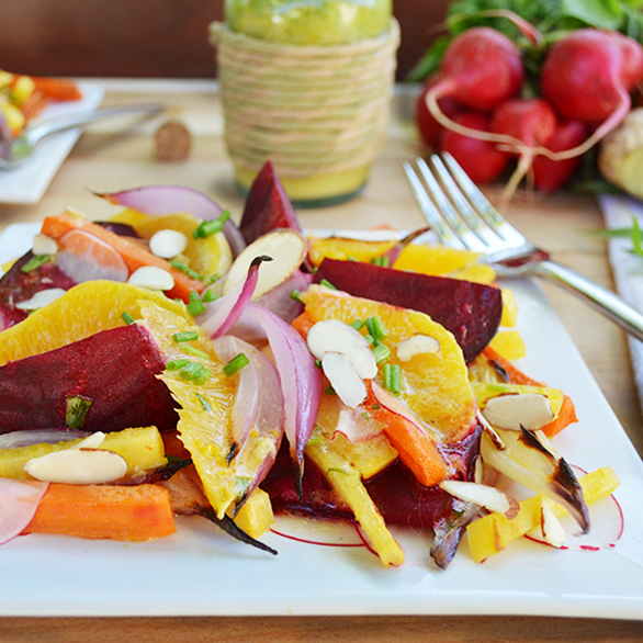 Root Vegetable Salad with Orange-Tarragon Vinaigrette