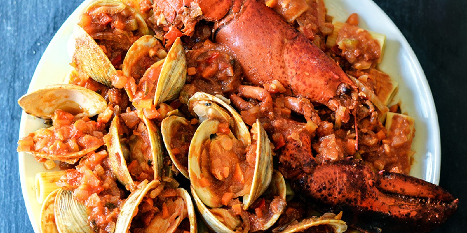 Clams & Lobster Enchilado Andrew Zimmern