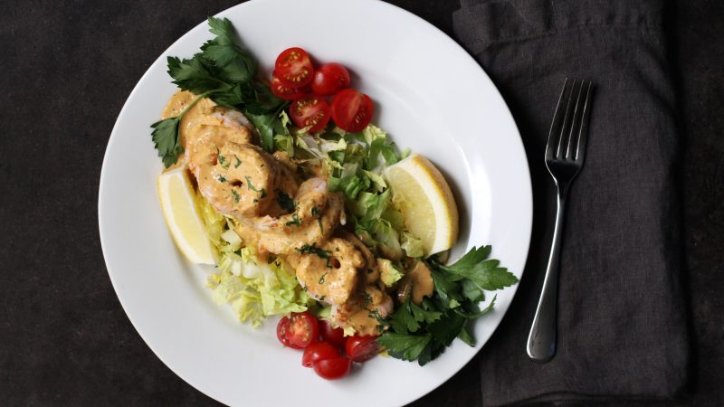 Andrew Zimmern's recipe for poached shrimp remoulade