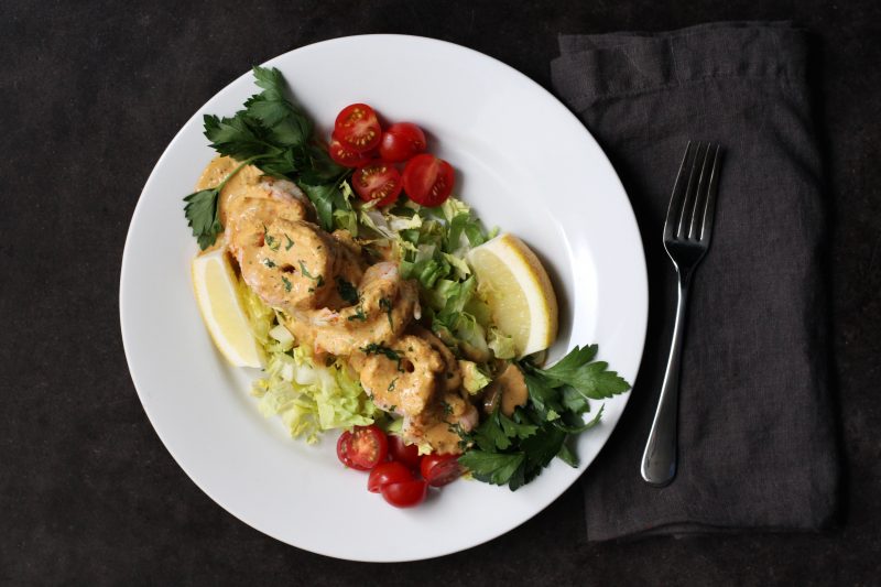 Andrew Zimmern's recipe for poached shrimp remoulade