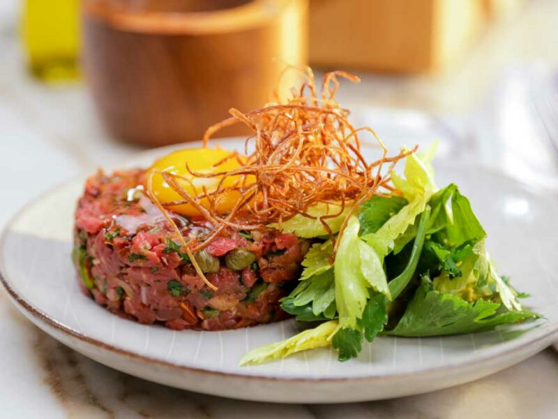 Recipe: Beef Tartare with Frizzled Shallots