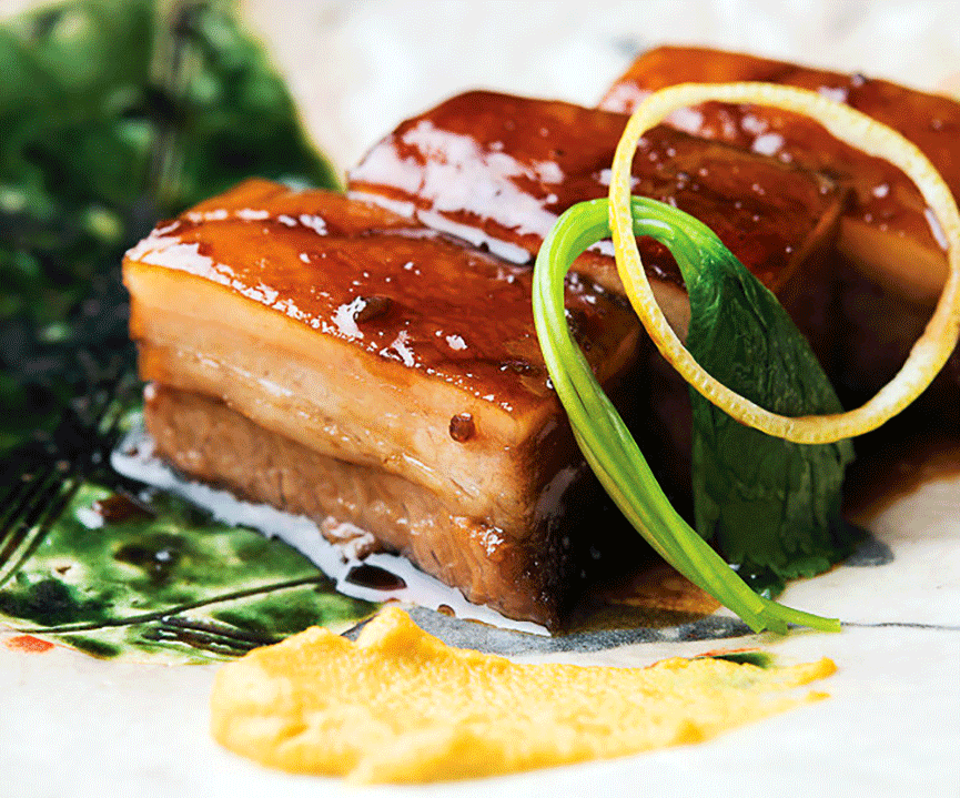 Sliced Pork Belly With Ginger & Onions Andrew Zimmern