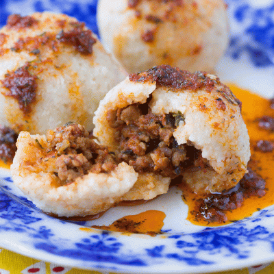 Spicy Meat-Filled Bulgur Dumplings with Tomato & Mint Sauce|||Bulgar-Dumpling-Process|Bulgar-Dumpling-Process|Bulgar-Dumpling-Process||Bulgar-Dumpling-Process|Bulgar-Dumpling-Process|Bulgar-Dumpling-Process
