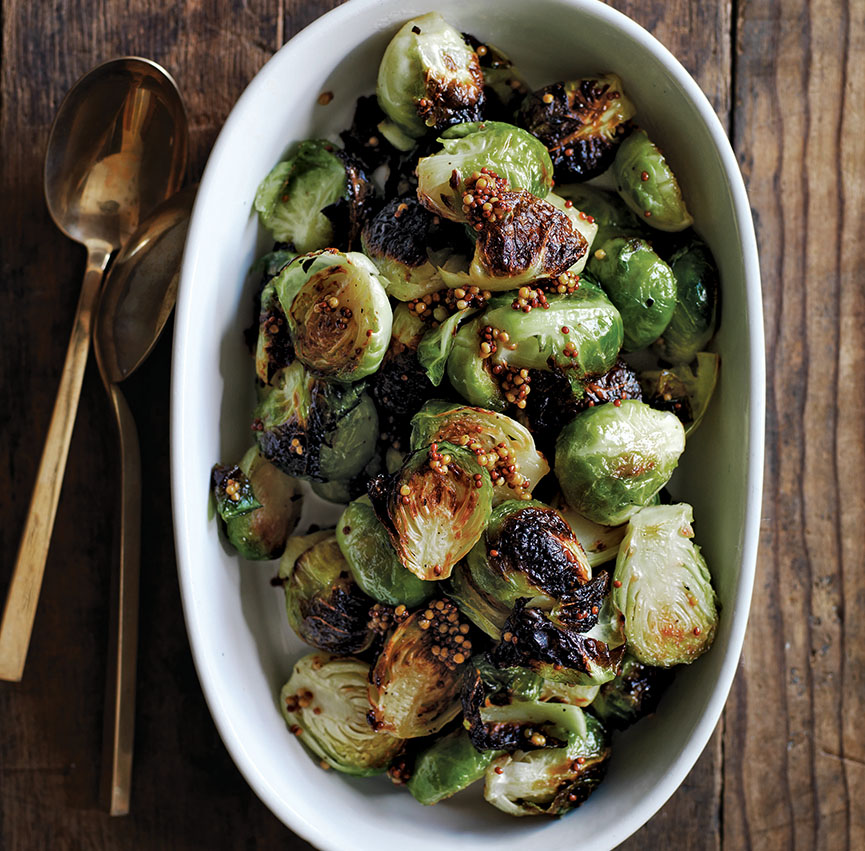 Crispy Brussels Sprouts with Pickled Mustard Seeds Andrew Zimmern