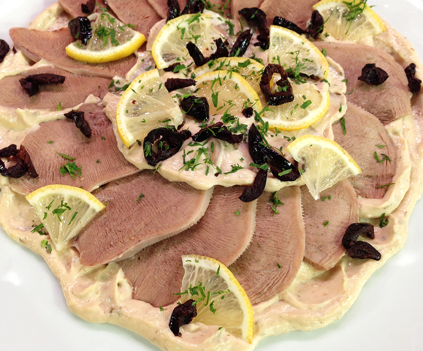 Veal Tongue Tonnato Andrew Zimmern