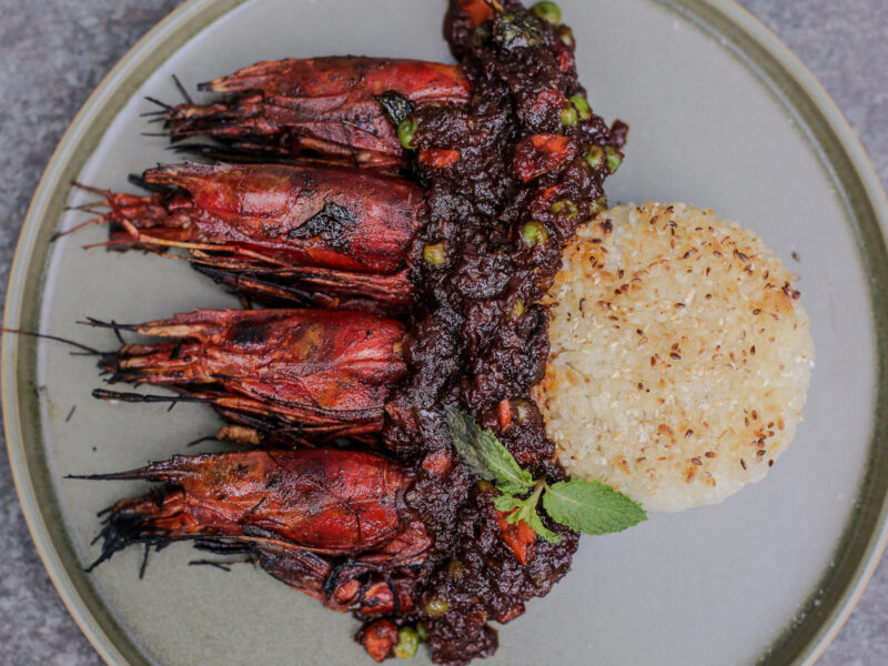Andrew Zimmern shrimp recipe on Wild Game Kitchen.