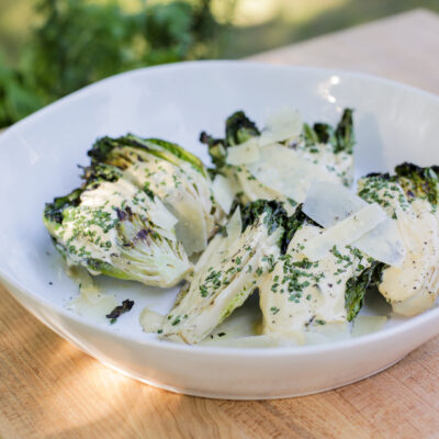 Andrew Zimmern Recipe Grilled Gem Lettuce Salad