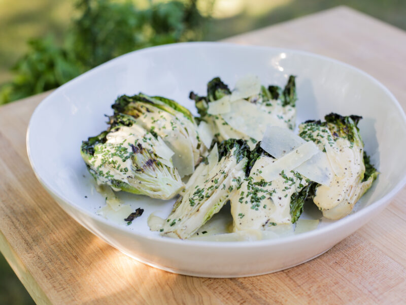 Andrew Zimmern Recipe Grilled Gem Lettuce Salad