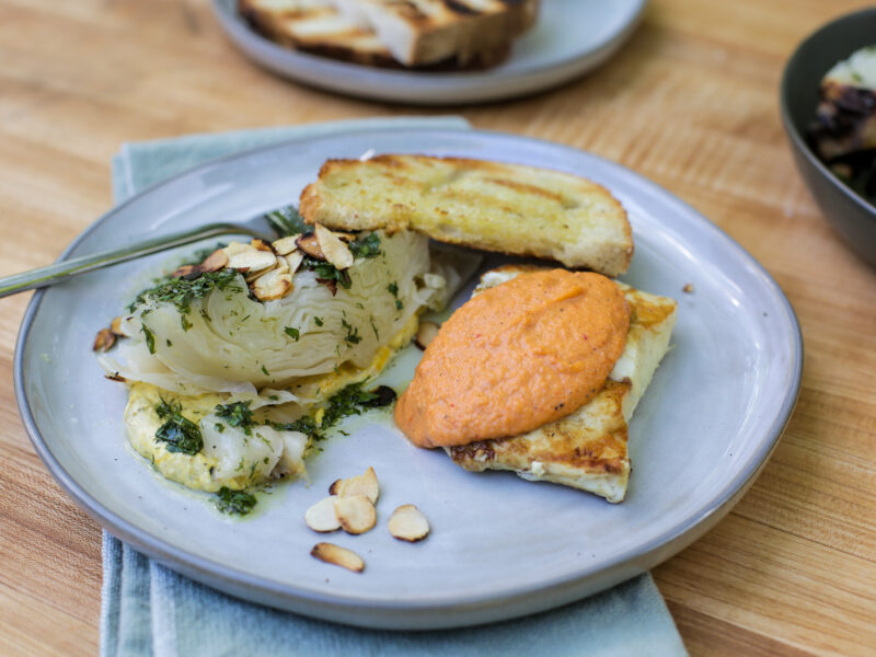 Grilled halibut on Wild Game Kitchen.