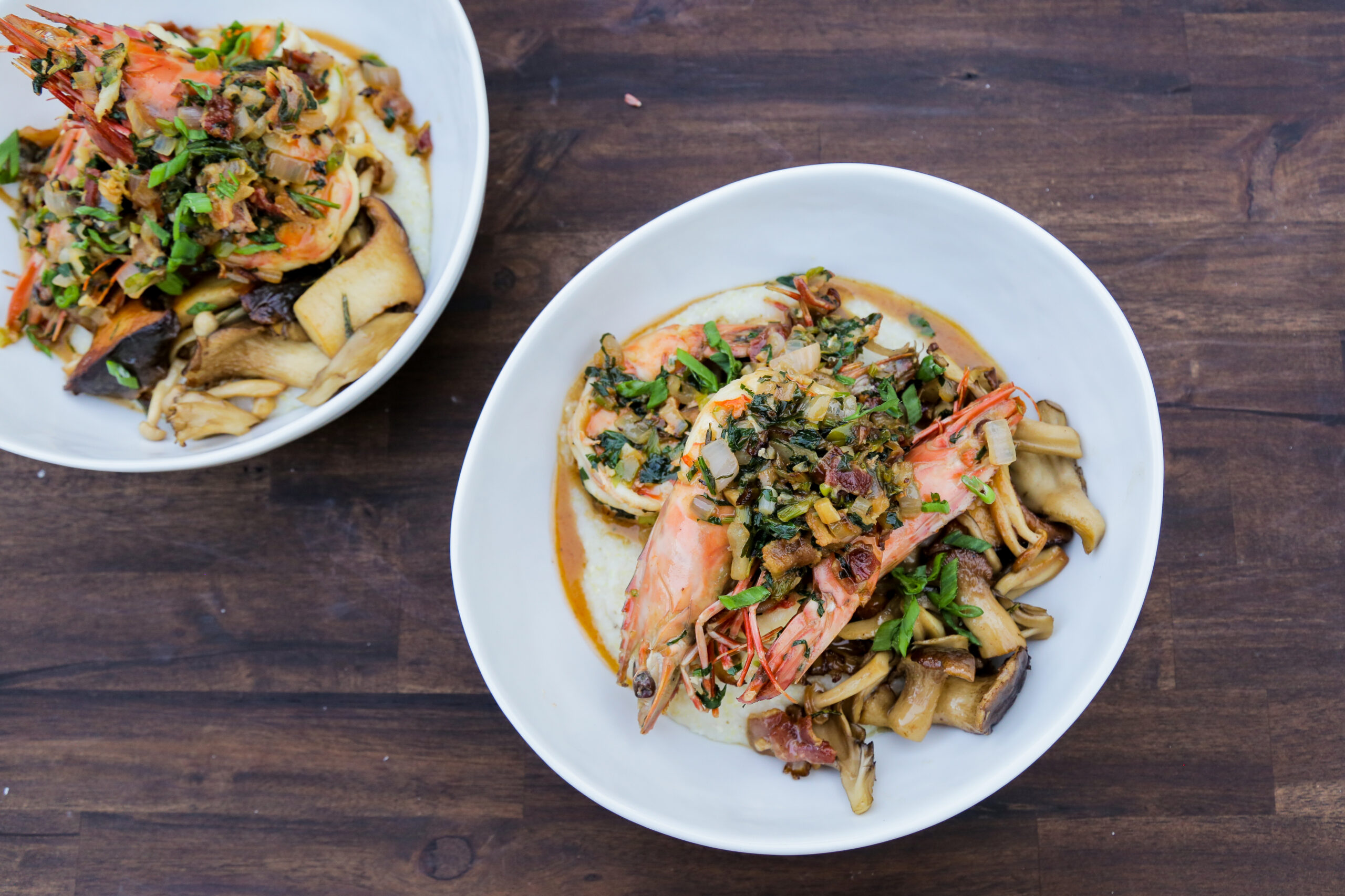 Shrimp and Grits with Wild Mushrooms - Andrew Zimmern