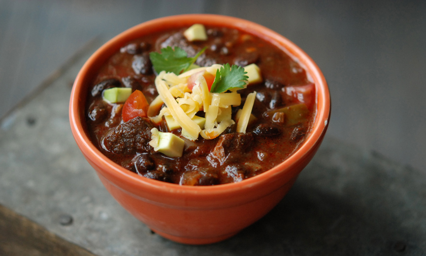 Pork & Black Bean Chili - Andrew Zimmern