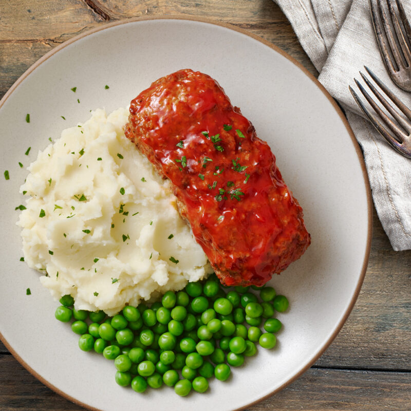 Meatloaf with Mashed Potatoes