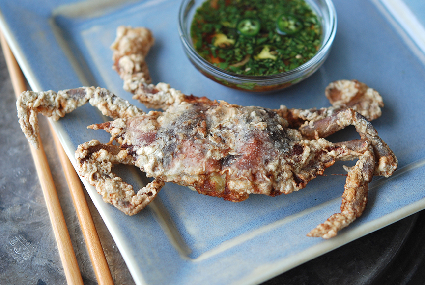 Crispy Soft-Shell Crabs with Bangalore-Style Dipping Sauce